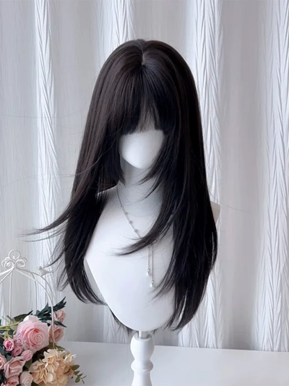 Koyu Kahverengi Peruk 70Cm
