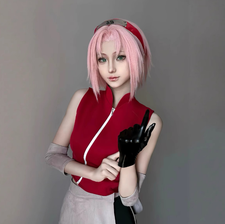 XL Beden - Sakura Haruno Kostüm+Peruk