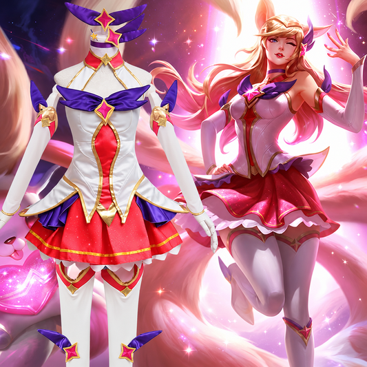 Yıldız Muhafızı Ahri Cosplay (&Peruk)