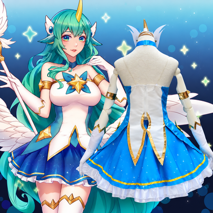 Yıldız Muhafızı Soraka Cosplay (&Peruk) - League of Legends