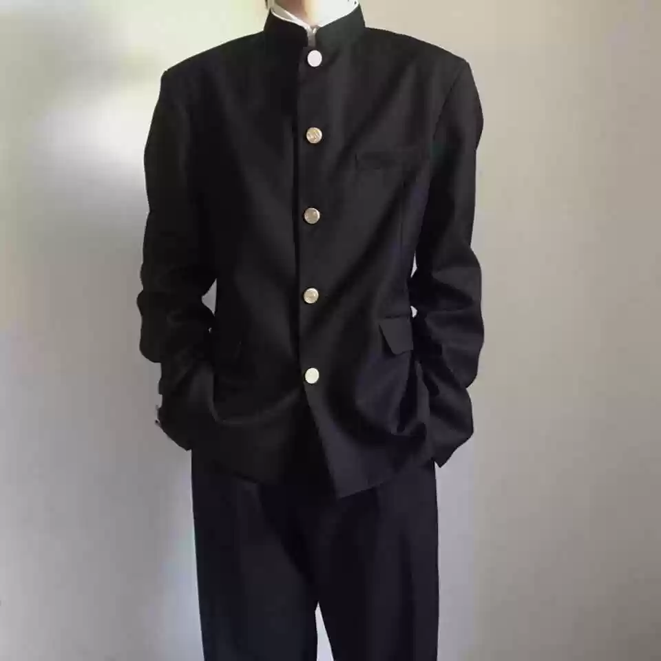 Anime style boys' school uniform by Shadora, featuring a blazer, shirt, and tie, suitable for school or cosplay.