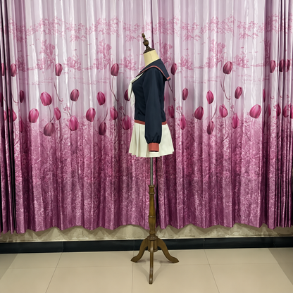 Shadora Ryoba Aishi cosplay costume featuring detailed black and white kimono-style design with intricate patterns.