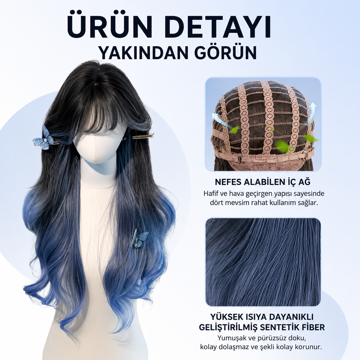 Mavi Siyah Peruk - 2