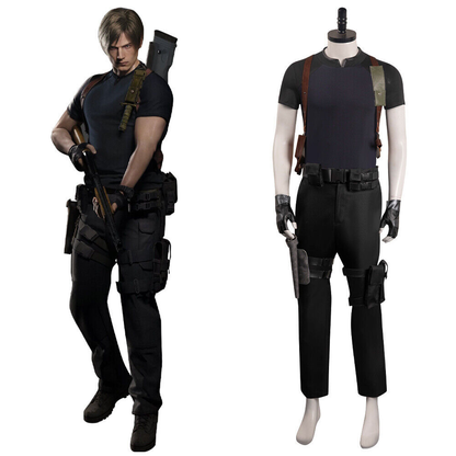 Leon Scott Kennedy cosplay with Peruk wig from Resident Evil, featuring detailed costume and accessories by Shadora.